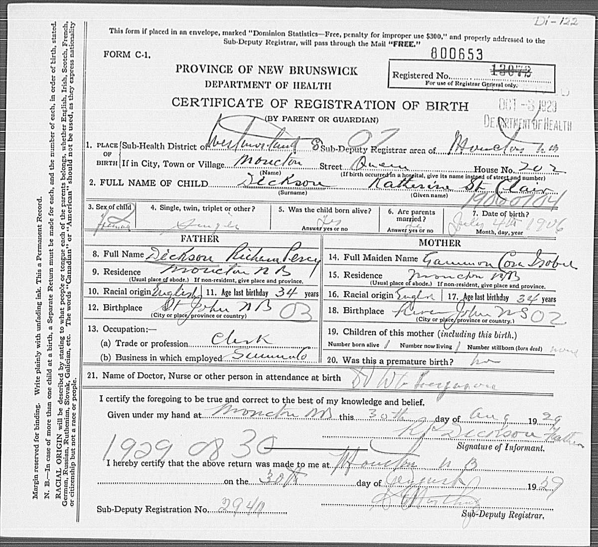 Birth Certificate
